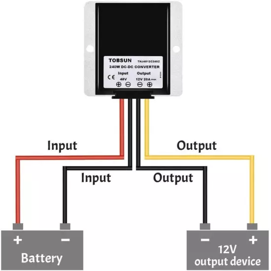 Waterproof Voltage Reducer Converter 48V 36V Volt To 12V For Golf Cart Club Car.