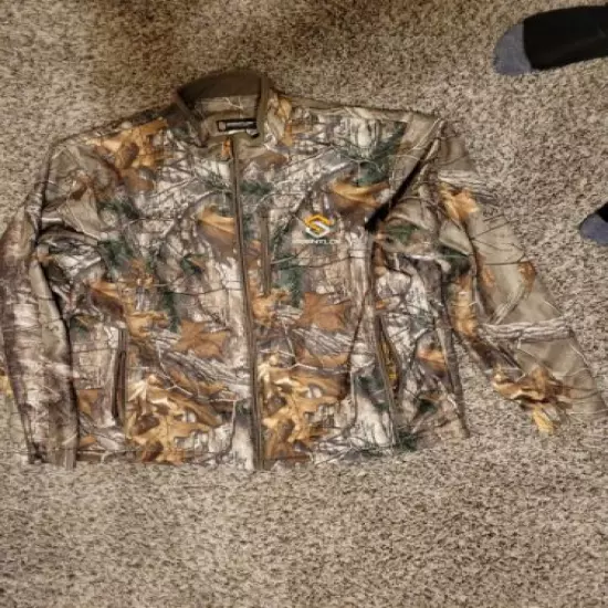 Scentlok Realtree Xtra Mens XL Full Zip Jacket and L Pants. W/ Scent Shield Base