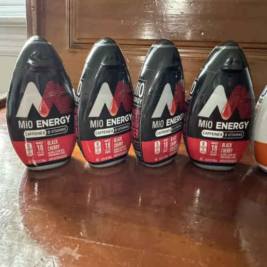 Mio Water Enhancer Lot Of 8 Energy / Vitamins Black Cherry, Orange Tangerine