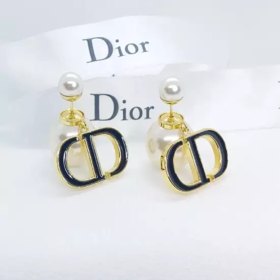 DIOR CD PEARL EARRINGS - Box & Dust Pouch Included