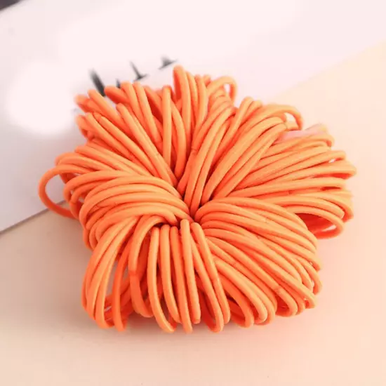 100Pcs Girls Kids Elastic Rubber Hair Bands Ponytail Holder Head Rope Ties DIY*