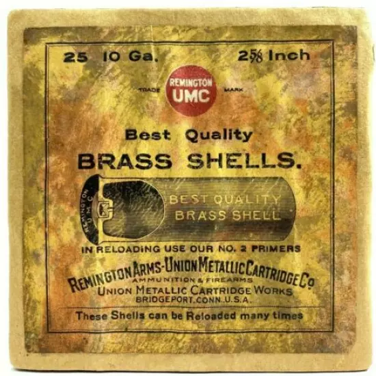 Remington UMC Best Quality Brass 10 Ga Shells EMPTY 2 Piece Ammo Box 5727-MPX