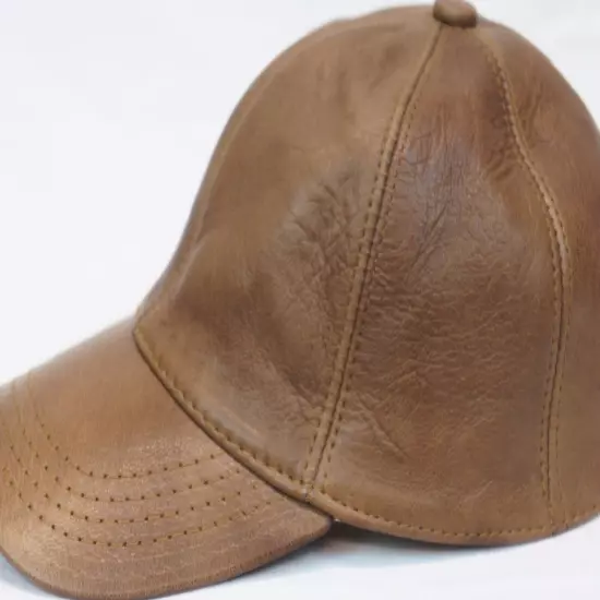 New 100% Real Genuine Lambskin Leather Baseball Cap Hat Sports Visor 32 COLORS