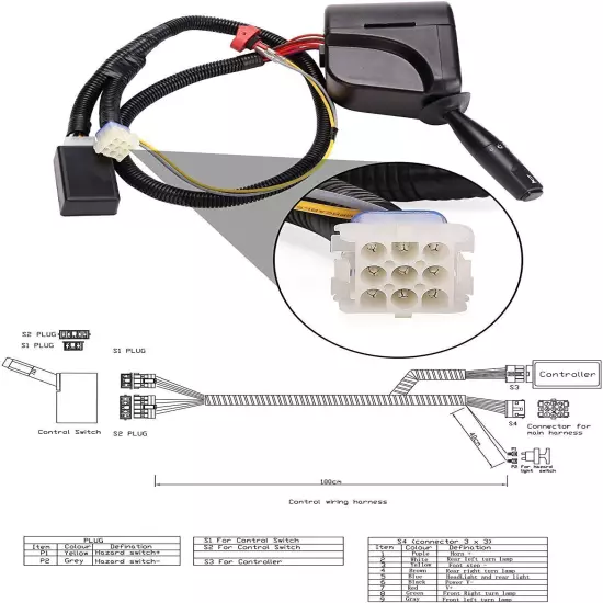 For Golf Cart LED Light Turn Signal Kit with Horn Brake Hazard Light Switch 12V