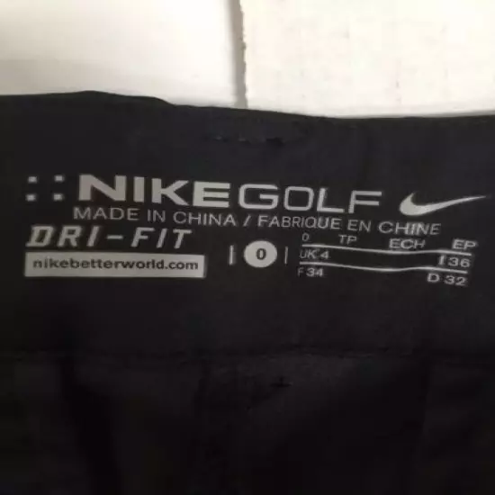 NWT Womens Size 0 Nike Golf Shorts Black Bermuda Length 747135-010