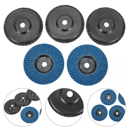 5pcs Grinding Discs Blue Flap Flat For Angle Grinder Wheels Zirconium Corundum