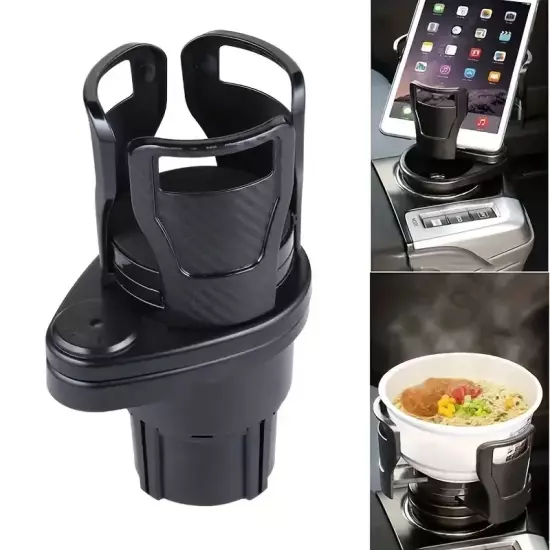 Car Cup Holder 4 in 1 Multifunction Adjustable Dual Cup Holder Expander Adapter 