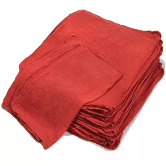 1000 New Red Shop Towels Industrial Cleaning Rags Large 12x14 Towel B-Grade