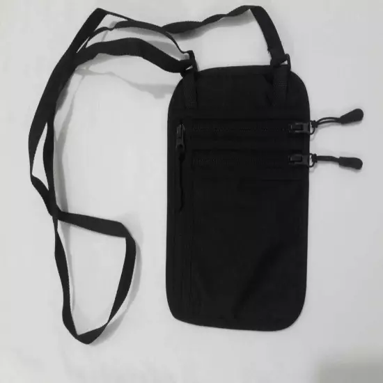 Travel Secure Passport Neck Pouch Money Cord Clothes Wallet Holder outdoor Pouch