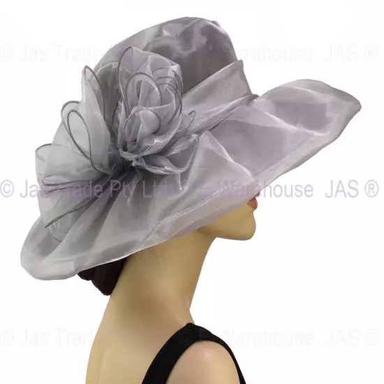 Spring Race Carnival Derby Day Church Wedding Women Ladies Organza Evening Hat