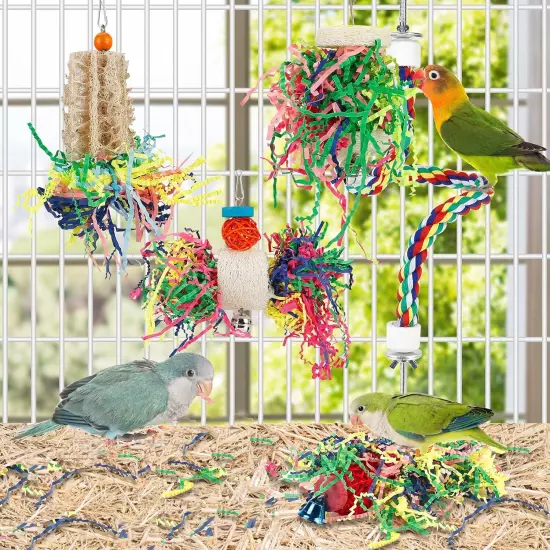 Bird Toys Shredding Foraging Parakeet Toy Without Rope Perch 