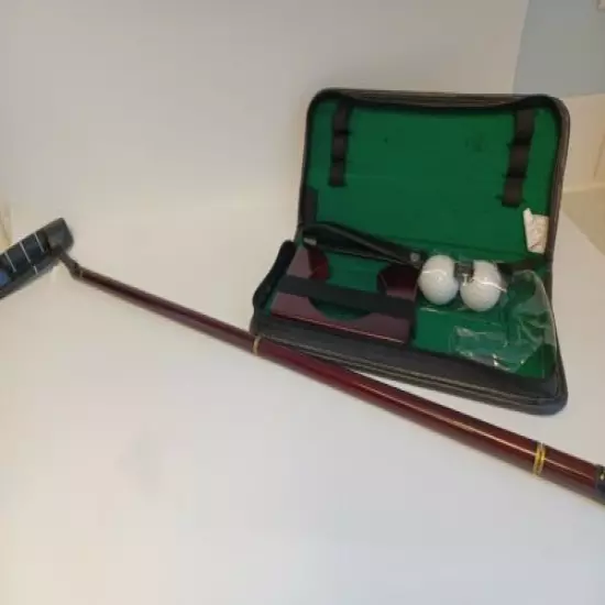 Golf Putter Practice Travel Set ~ Portable Indoor Putting Executive Gift