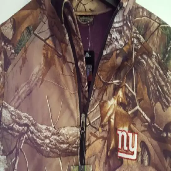 L 3XL Mens Realtree Xtra NFL New York Giants Huntsman Softshell Jacket Camo Coat