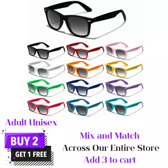 Retro Optix Classic 80’s Vintage Style Sunglasses Rubberized Frame Gradient Lens