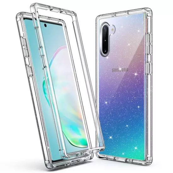 Galaxy Note 10 Case, Stylish Clear Glitter Sparkle Heavy Duty Shockproof Rugg...