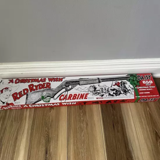 Daisy Red Ryder Christmas Carbine Lever 350 FPS .177 Cal Wood Stock BB Gun Rifle