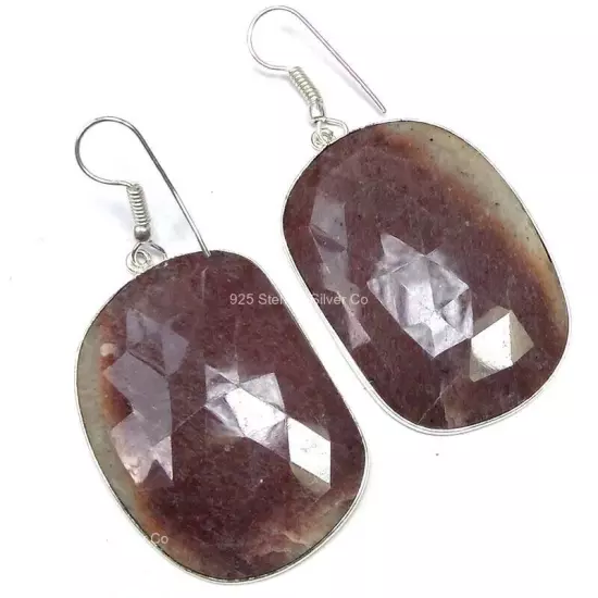 Silver Plated Natural Aventurine Artisan Trendy Wedding Dangle Earrings Jewelry