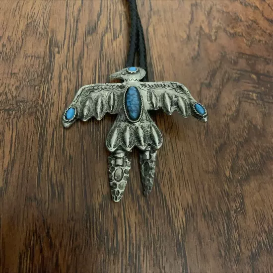 Vintage Turquoise Kachina Bolo tie