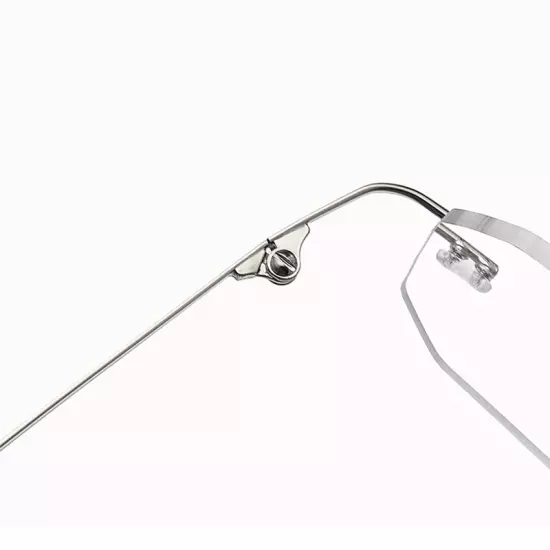 Titanium Alloy Rimless Photochromic Reading Glasses For Men Sunshade Sunglasses