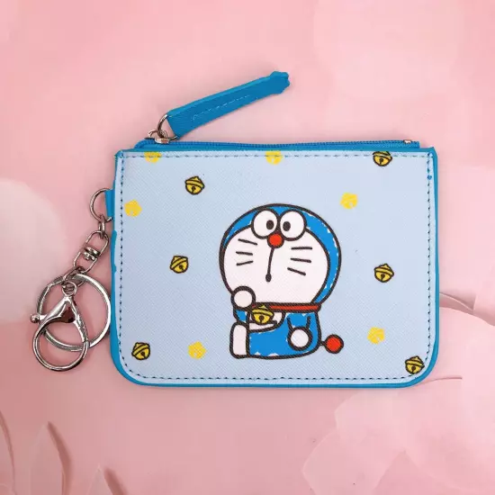 doraemon zip Card Holder Bag Keychain Coin Purse Card Holder Purses handbag