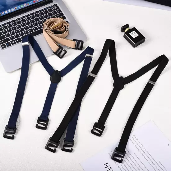 3 Pcs Hidden Suspenders for Men, Hiking Elastic Suspenders under Clothes Stays U