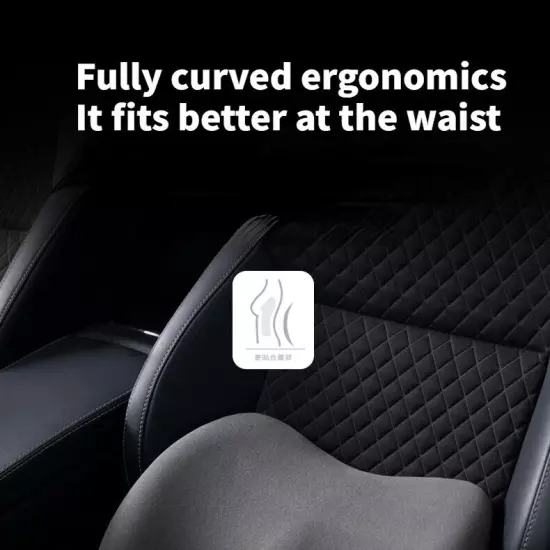 Memory Foam Lumbar Cushion Seat Supports Car Waist Support Lumbar Support Pillow