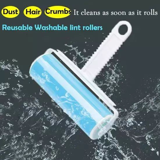 Lint Roller 3 Pack, Washable Lint Roller Reusable Pet Hair Remover Cleaner wi...