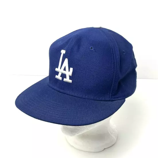 Vtg LA Dodgers New Era Pro Model Fitted Hat 6 7/8 Wool Diamond Collection USA