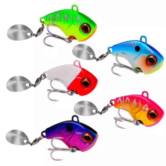 5* Fishing Lures Metal Bait Crankbaits VIB Spinnerbaits Blade Tackle 2.5/3.5/4cm