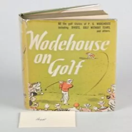 1ST EDITION WODENHOUSE ON GOLF C. 1940 W/ A PERSONAL NOTE FROM BARBARA WALTERS