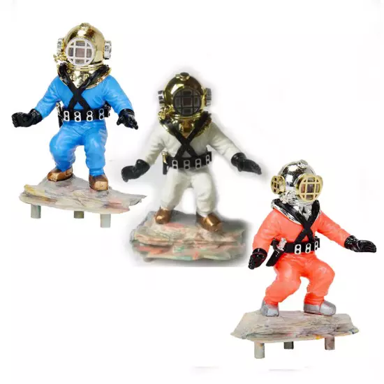 Deep sea diver Air Driven Ornament Fish Tank Decor Aquarium Decoration