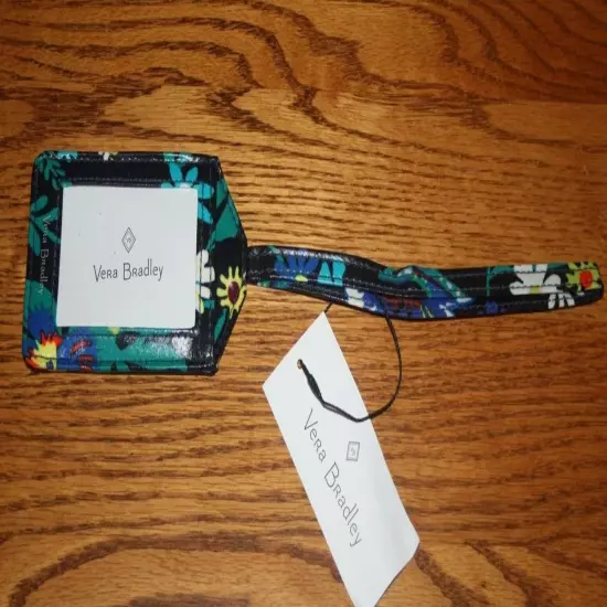 Vera Bradley LUGGAGE TAG ICONIC laminated travel suitcase ID case RETIRED NEW