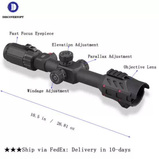 Discovery Tactical Rifle Scope FFP 4-16x44 Optical Sight long range For Hunting