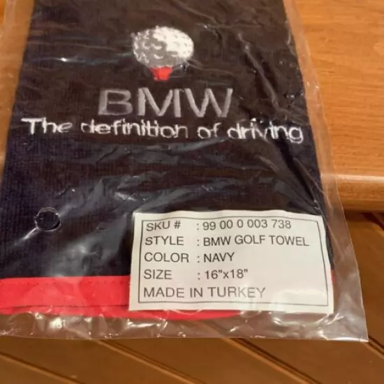 BMW Golf Towel BMW Vintage The Definition of Driving Golf Cart/ Bag/ Ball Towel