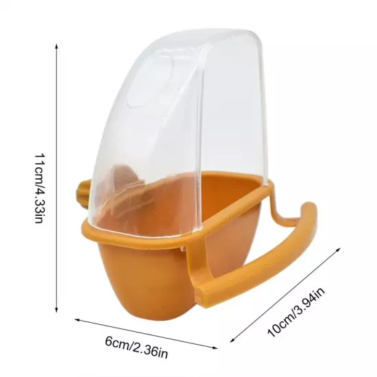 Parakeet Feeder Bird Feeder with Perch Dispenser Container for Cage