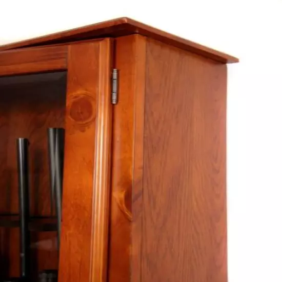 Gun Safe Cabinet 12 Rifles Solid Wood Storage Locker Shotgun Lock Shelf Rack 