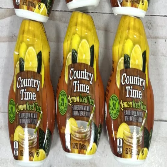 Country Time Lemon Iced Tea Liquid Water Enhancer 1.62oz (Lot of 3) BB: 1/26/25