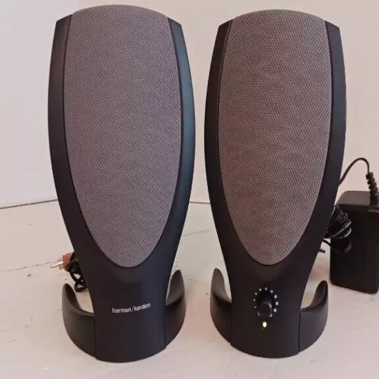 Harman Kardon HK206 Computer Speakers w/ AC Adapter - Work Great!