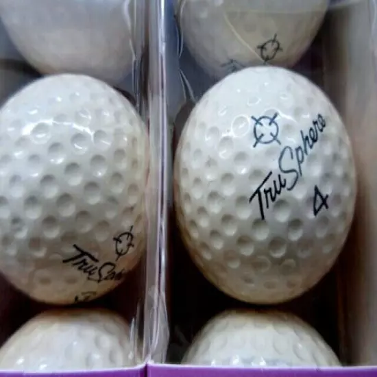 Vintage TRU CARRY TRU SPHERE golf balls. 1960s. Dozen balls. Original box