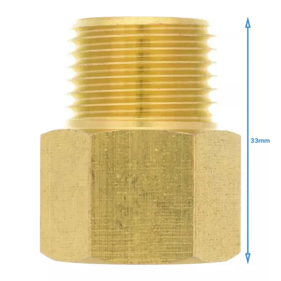 Brass 1/2" BSP Male To 1/2" NPT Female Adapter Pipe Fitting Connector Tapered