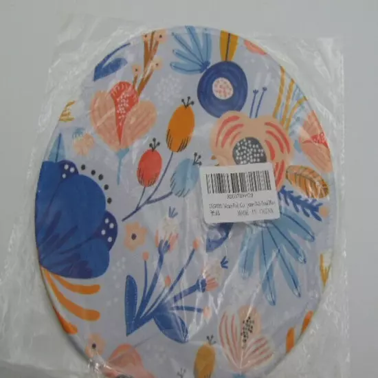 Pretty Summer Floral Mouse Pad - 8" Round Non-Slip Neoprene