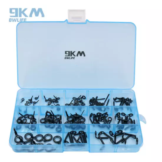 Fishing Rod Guides MK&MKT Set Repair Kit Stainless Steel Tip Top Guide Building