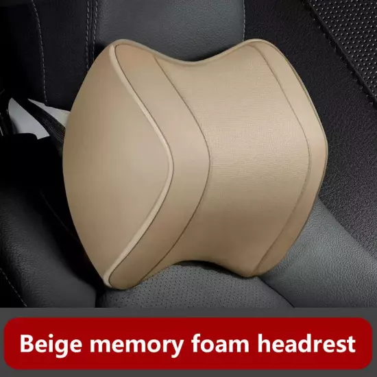 Car Lumbar Pillow Headrest Neck Rest Head Support Car Memory Foam Head Cushion