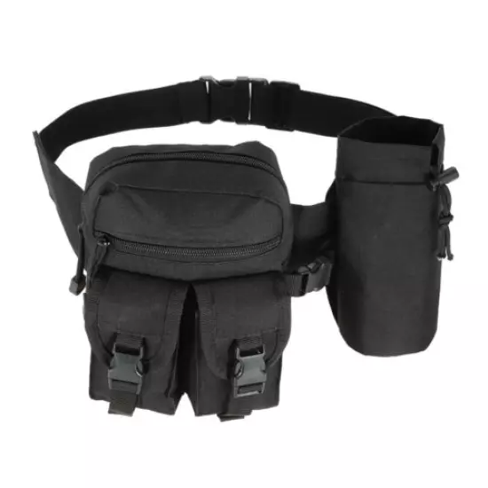 Waist Pack Pouch With Water Bottle Pocket Holder Waterproof Molle Fanny Hip Belt