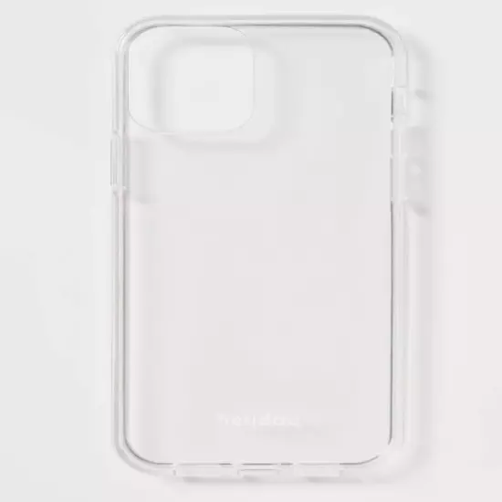 Apple iPhone 12/12 Pro Clear Hard Shell Case with Rubber Bumper - Heyday