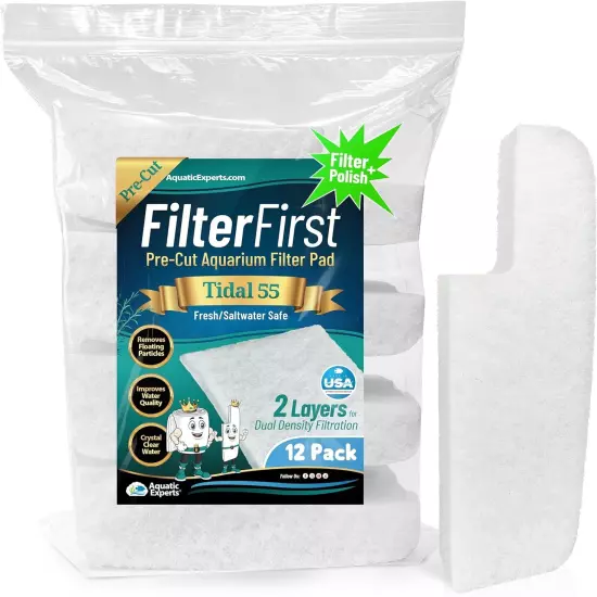 FilterFirst Premium True Dual Density Filter Roll For Aquarium - 3/4" - 1" Thick