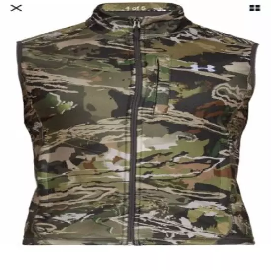 UNDER ARMOUR OffGrid Fleece Full-Zip Vest 1316864-940 Forest Camo MENS Small $65