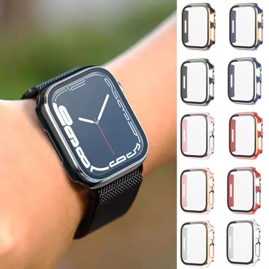 For Apple Watch Series 7 6 5 4 SE 3 2 iWatch Matte Protective Screen Cover Case(