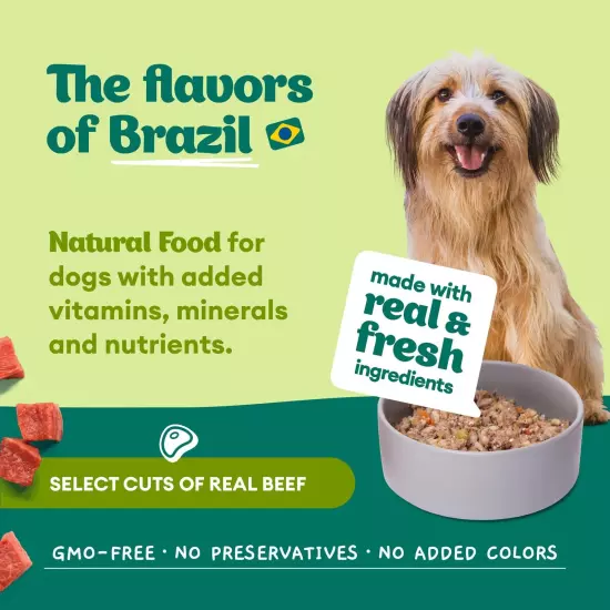 Pet Delicia Natural Dog Food 11.3oz 320g Can Beef Risotto