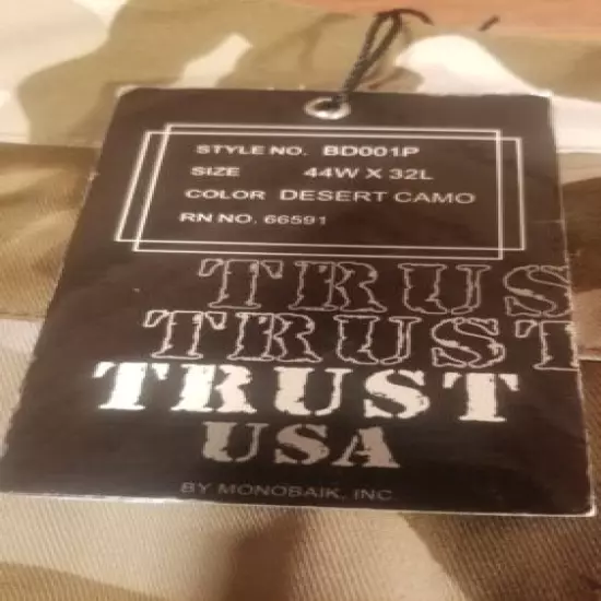 Tru Trust USA camo Tactical pants 36X30